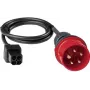 BENNING 044148 CEE merací adaptér 16 A 5-pólový 400 V so 4 mm bezpečnostnými zásuvkami