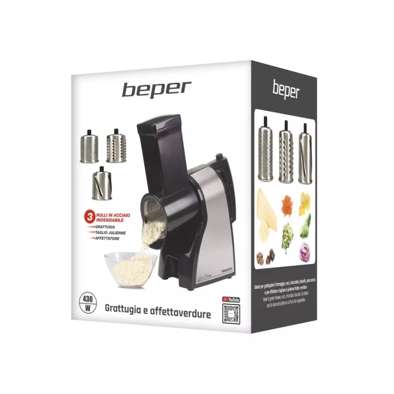 Beper BP.400 bezdrôtová kanvica, 1,7 L, 2200 W, nerezová oceľ, strieborná/čierna