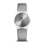 Bering Classic dámske quartzové hodinky 34mm modrý ciferník nerezová oceľ Milanaise náramok