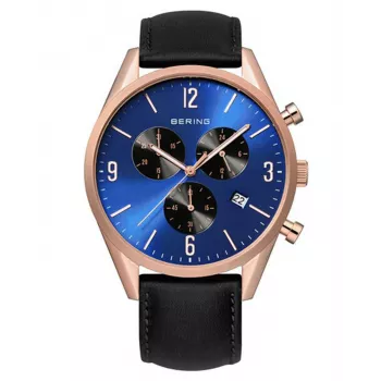 Bering pánske Classic Minimalist quartz hodinky 10542-567 42mm ružové zlato hnedá