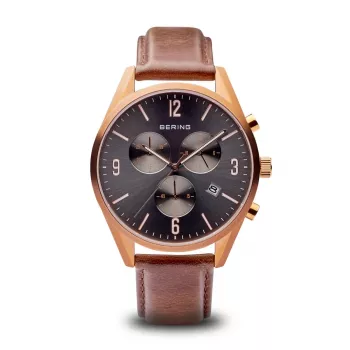 Bering pánske Classic quartz hodinky 10542-562 42 mm hnedý ciferník hnedý mesh remienok z nehrdzavejúcej ocele