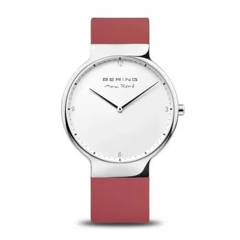 BERING pánske Classic quartz hodinky 15540-500 40 mm modrý ciferník strieborný milánsky náramok