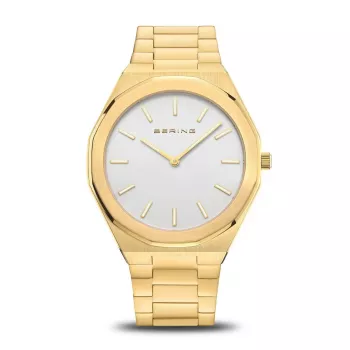 Bering pánske Classic quartzové hodinky 19641-730 45mm modrý ciferník oceľový mesh