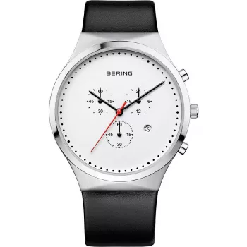 Bering pánske Classic quartz hodinky 40 mm nerezová oceľ modrý ciferník strieborný mesh 14740-404