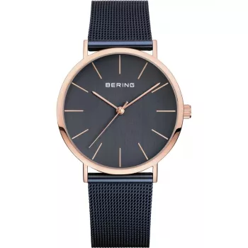 BERING dámske hodinky 13436-367 36 mm nerezový mesh sivý ciferník