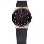 BERING dámske hodinky 32230-262 30mm ružové zlato nerezová oceľ hnedý sunray ciferník