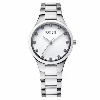 BERING dámske hodinky 32327-701 (27 mm) - strieborné nerezové Milanese-Mesh