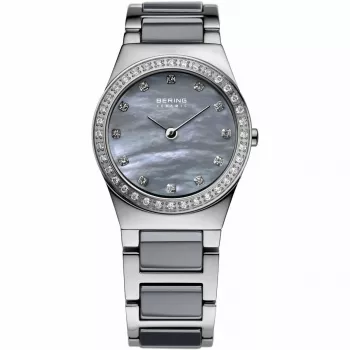 BERING dámske hodinky 32426-789 (26mm) - klasické quartzové keramické čierne