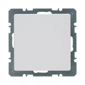 Berker 10096089 slepý kryt Q.1 so stredovým krytom, polárna biela velúr, termoplast, IP20, 1 modul