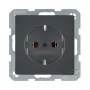Berker Q.1/Q.3 SCHUKO zásuvka 1-násobná antracit Velvet 16A 250V podomietková
