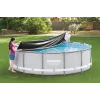 Bestway Flowclear kryt bazéna pre Steel Pro MAX Frame Pool 427 cm (14 ft) - modrý polyetylén s lanovými sponami