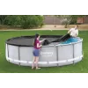 Bestway Flowclear kryt bazéna pre Steel Pro MAX Frame Pool 427 cm (14 ft) - modrý polyetylén s lanovými sponami
