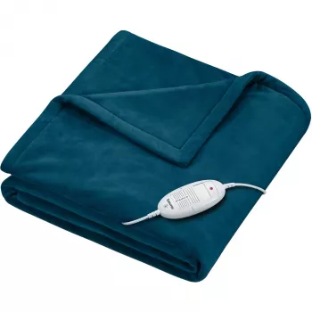 Beurer HD 75 Cosy Ocean vyhrievacia deka 180x130 cm, 6 teplotných stupňov, prateľná v práčke, Beurer bezpečnostný systém, automatické vypnutie 40019
