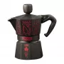 Bialetti Moka Express Sound Stranger Things 3-šálkový espreso kanvička na sporák (150 ml) čierna
