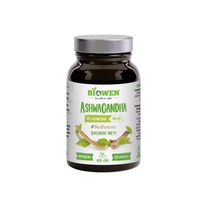 BIOWEN Ashwagandha – výživový doplnok pre ľudí – 120 kapsúl