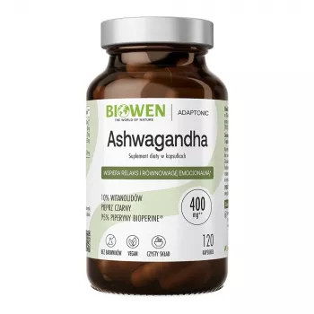 BIOWEN Ashwagandha – výživový doplnok pre ľudí – 120 kapsúl