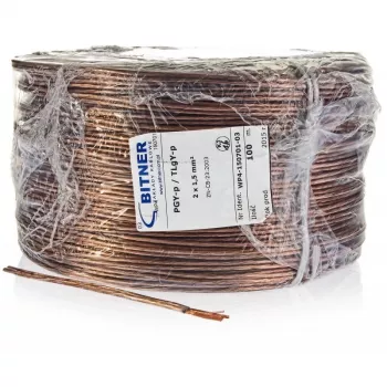 BITNER BiTsound PGY-p (TLgY) 2x1mm2 Reproduktorový kábel 100m rolka