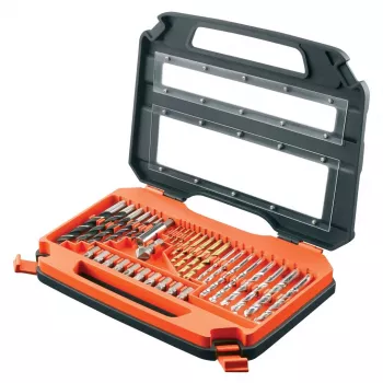 BLACK & DECKER A7231-XJ 76-dielna sada titánových vrtákov pre kov a murivo, 1,5-8 mm