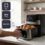 BLACK+DECKER BXAF8001E 8L digitálna teplovzdušná fritéza, 1700W, 8 programov, nepriľnavý kôš, čierna