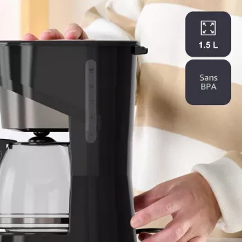 BLACK+DECKER BXCO1001E 1000 W filtrová kávovar na 12 šálok, 1,5 L, čierny