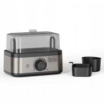 BLACK+DECKER BXKS4800E varič vajec, 400 W, 6 vajec, mäkké/stredné/tvrdé, čierny