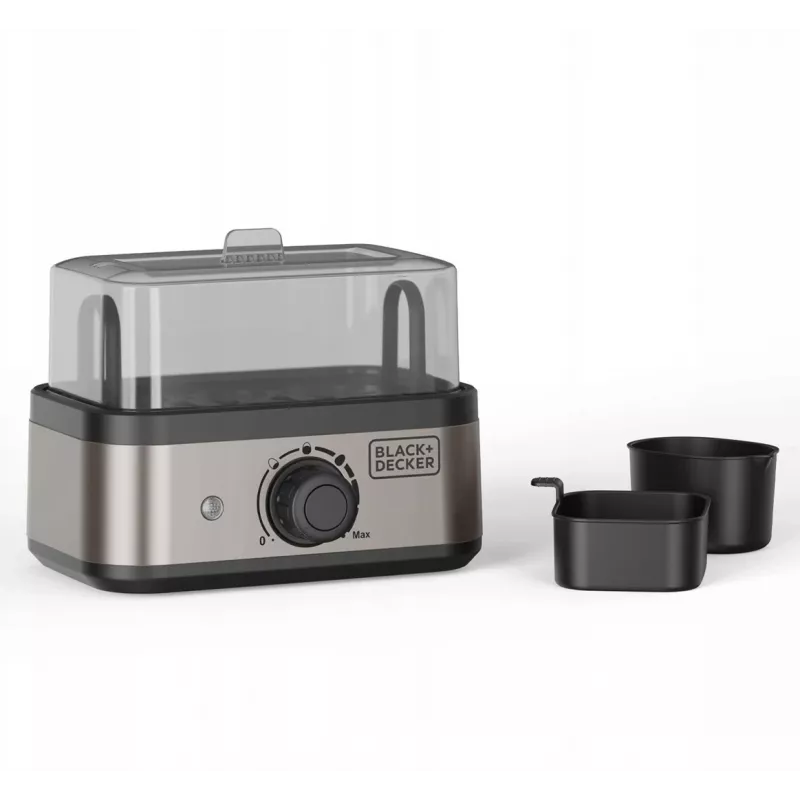 BLACK+DECKER BXKS4800E varič vajec, 400 W, 6 vajec, mäkké/stredné/tvrdé, čierny