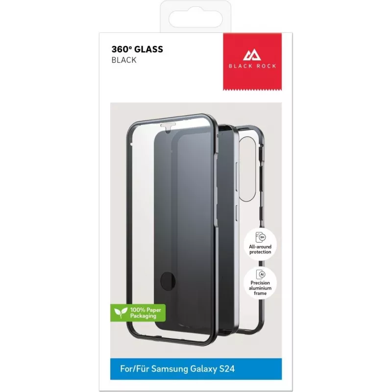 Black Rock 360° sklenené ochranné puzdro s náramkom pre Samsung Galaxy S9+ (6,2