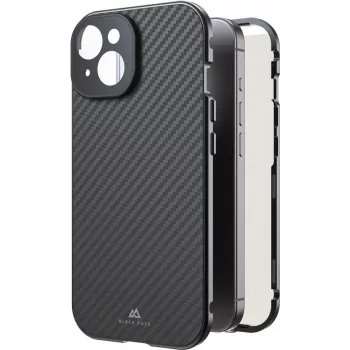 Black Rock Cover 360° sklo pre Apple iPhone 15, pravá karbon 00221252