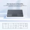 Blackview K1 Bluetooth klávesnica bezdrôtová ultra slim 10 palcov – 280mAh batéria, Bluetooth 3.0, kompatibilná s Windows / Android / iOS, čierna sivá