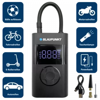 Blaupunkt TPM 124 akumulátorová pumpa nabíjacia lithium-iónová 10,3 Bar 150 PSI digitálna LED