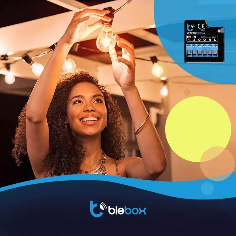 BLEBOX DimmerBox WiFi Smart Dimmer modul 230V 250W pre stmievateľné svetelné zdroje