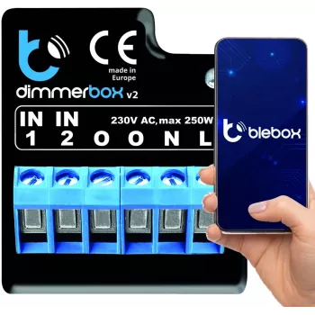 BLEBOX DimmerBox WiFi Smart Dimmer modul 230V 250W pre stmievateľné svetelné zdroje