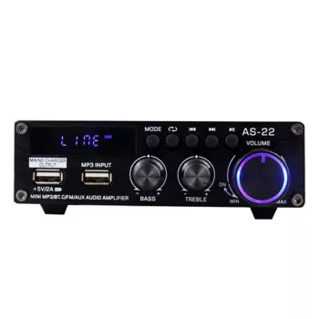 Blitzwolf AS-22 audio zosilňovač, 45 W, Bluetooth 5.0, USB + diaľkový ovládač (čierna)
