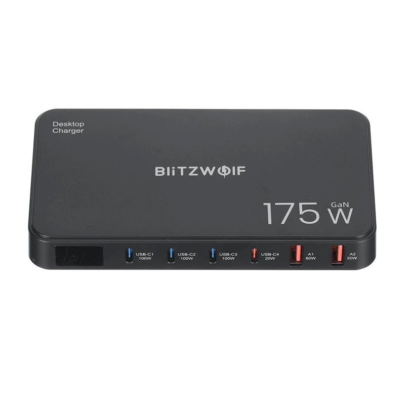 Blitzwolf BW-S30 6-in-1 nabíjacia stanica 4xUSB-C + 2xUSB 175W