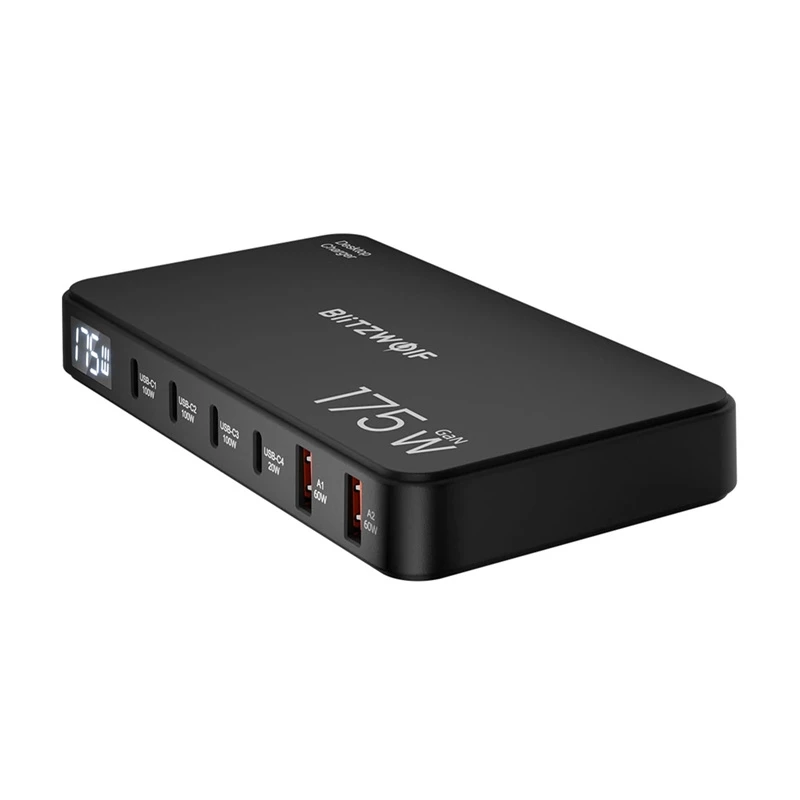 Blitzwolf BW-S30 6-in-1 nabíjacia stanica 4xUSB-C + 2xUSB 175W