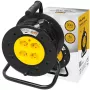 BLO PR-61 30m káblový bubon so 4 zásuvkami Schuko, termická ochrana, 3x1,5mm² kábel H05VV-F, IP20, 16A/230V, max. 3680W odvinutý