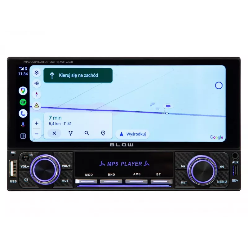 BLOW AVH-686B RDS MP3/USB/Micro SD/Bluetooth autorádio