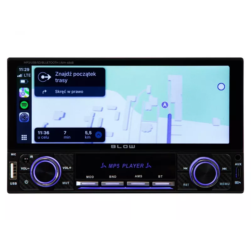 BLOW AVH-686B RDS MP3/USB/Micro SD/Bluetooth autorádio