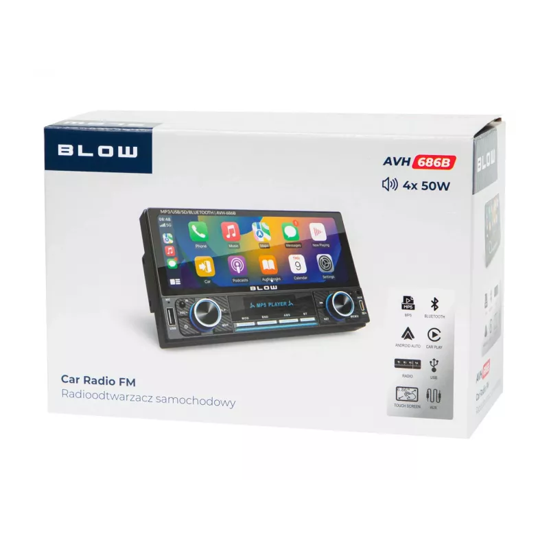 BLOW AVH-686B RDS MP3/USB/Micro SD/Bluetooth autorádio