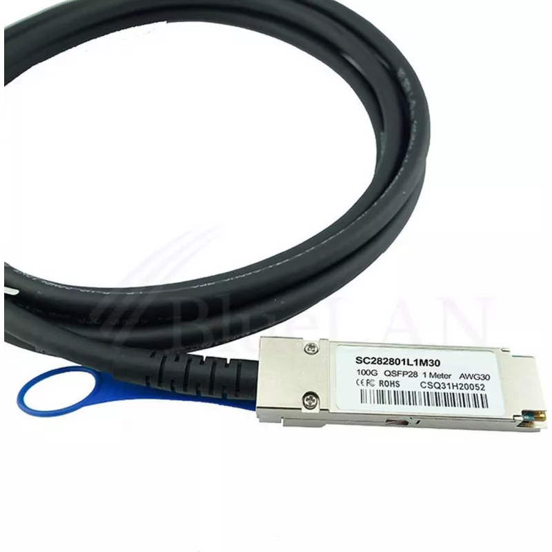 BLUELAN Kompatibilný HPE Aruba R0Z25A Direct Attach kábel, 100GBASE-CR4, InfiniBand EDR, 30AWG, 1 meter (R0Z25A-BL)