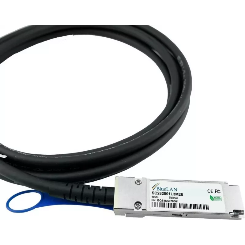 BlueOptics CBL-NTWK-0943-SQ28C10M-BL InfiniBand kábel 10 m QSFP28 oranžový