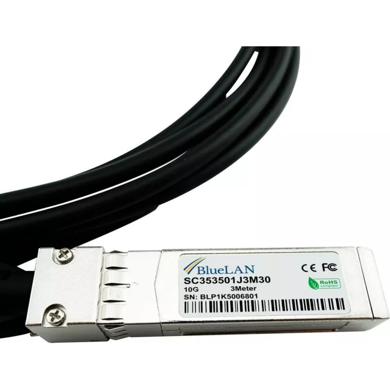 BlueOptics Dell 470-AAGN BlueLAN 10GBASE-CR pasívny SFP+ na SFP+ Direct Attach kábel, 1 m