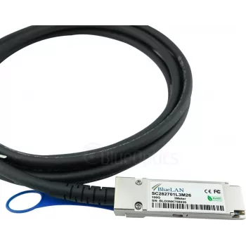 BlueOptics Dell EMC kompatibilný DAC-QSFP28-4SFP28-25G-BL pasívny 100GBASE-CR4 QSFP28 na 4x25GBASE-CR SFP28 Direct Attach breakout kábel, 5 m, AWG26