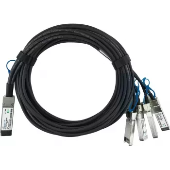 BlueOptics Dell EMC kompatibilný DAC-QSFP28-4SFP28-25G-BL pasívny 100GBASE-CR4 QSFP28 na 4x25GBASE-CR SFP28 Direct Attach breakout kábel, 5 m, AWG26