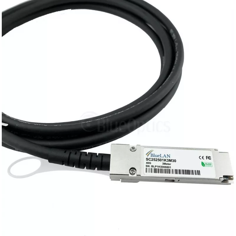 BlueOptics QSFP-H40G-CU5M kompatibilný Cisco 40G QSFP Direct Attach Copper kábel, 5m, 28AWG