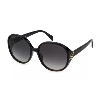 BLUMARINE dámske cat-eye slnečné okuliare SBM864-61700F shiny black gradient grey 61mm