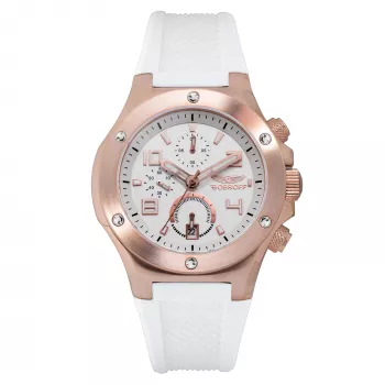 BOBROFF BF1002M25 unisex quartz analógové hodinky 43mm nerezová oceľ čierny ciferník kožený náramok