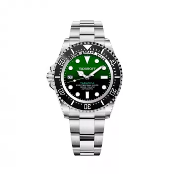 BOBROFF MAN BF0002i quartz analógové náramkové hodinky 42mm čierny ciferník kožený remienok