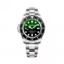 BOBROFF MAN BF0002i quartz analógové náramkové hodinky 42mm čierny ciferník kožený remienok