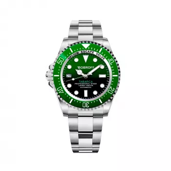 BOBROFF MAN BF0002ibv analógové quartzové hodinky 42mm čierny ciferník kožený remienok